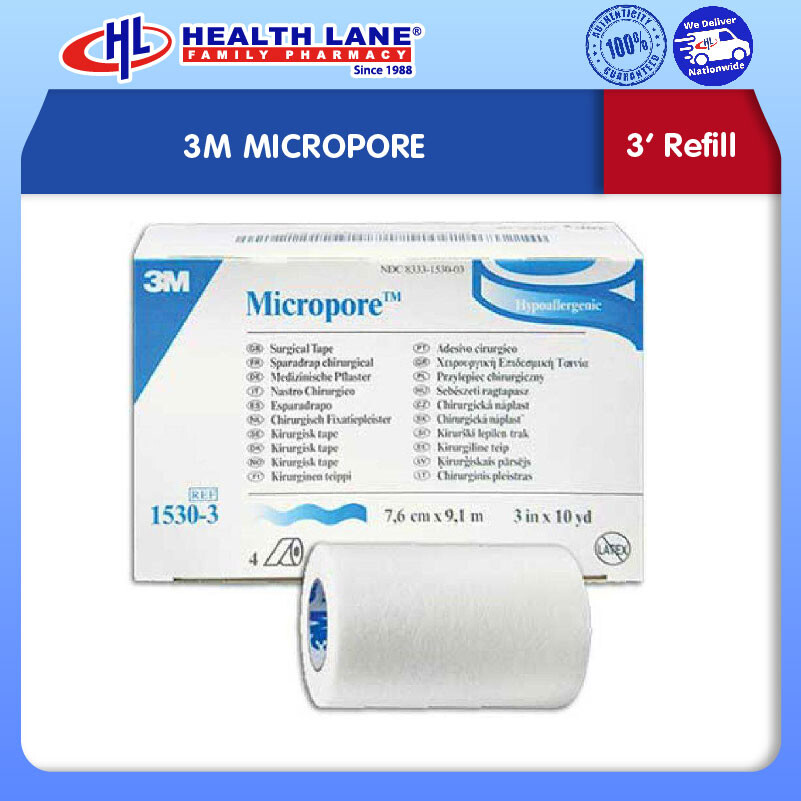 3M MICROPORE 3'' (REFILL)